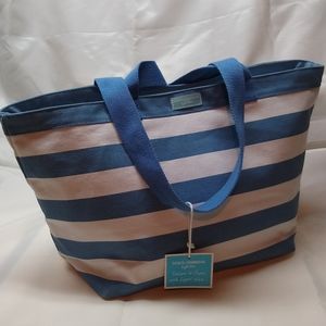 NWT Dolce & Gabbana Light Blue Striped Tote Bag